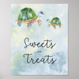 Poster Tartarugas marinhas - doces e guloseimas baby show