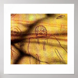 Poster tasilli, desenho em caverna do norte de áfrica c.6