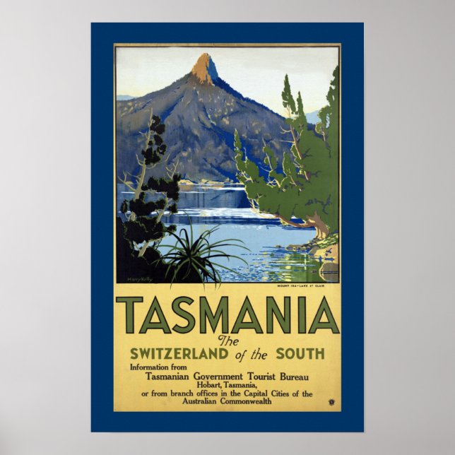 Póster Tasmânia ~ Suiça do Sul (Frente)