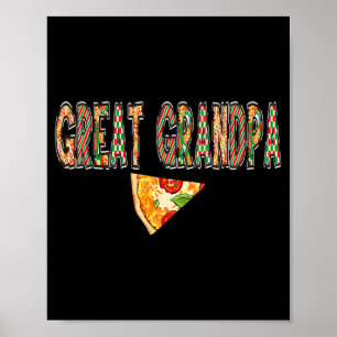 Poster Tataravô Pizza Aniversário Equipe Família