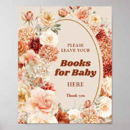 Poster Tatatatotta retrô cai livros florais para bebê