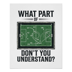 Póster Táticas Engraçadas de Futebol Treinador Camisa Vin