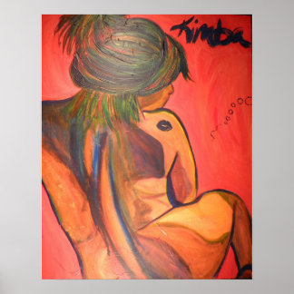 Póster "Tatoo Kiss", Poster, vermelho, nu, Sincero Kimba