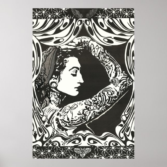 Póster Tatooed Gypsy Mulher (Frente)