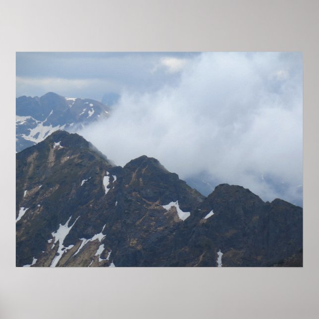 Poster Tatras em nuvens (Frente)