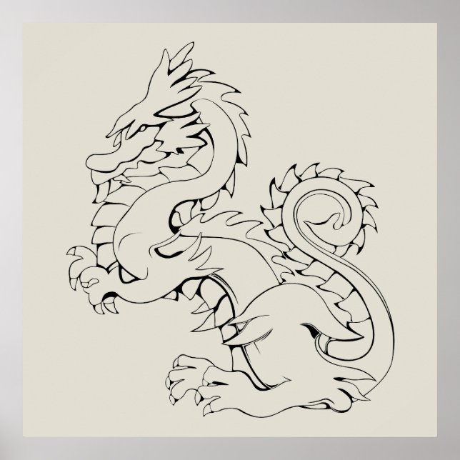 Poster Tatsu, Dragão Asiático, São Criaturas Míticas Fant (Frente)