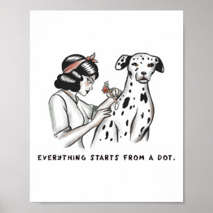 Poster Tatuador Tatuagem Um Cão, Cotação _1