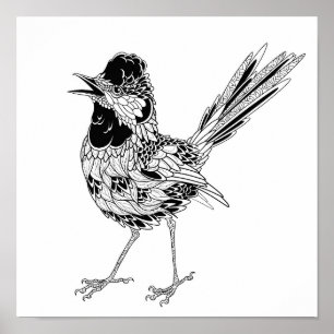 Póster Tatuagem 2 do pássaro