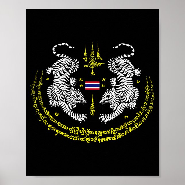 Poster Tatuagem Cultural de Muay Thai Buda Sak (Frente)
