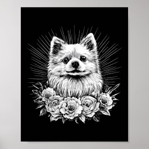 Poster Tatuagem de estilo retrô do sobrevoo do cachorro d