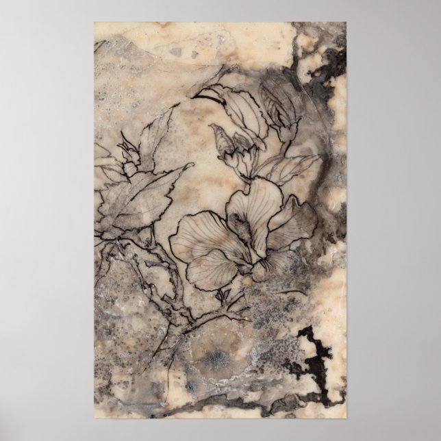 Poster Tatuagem Floral I (Frente)