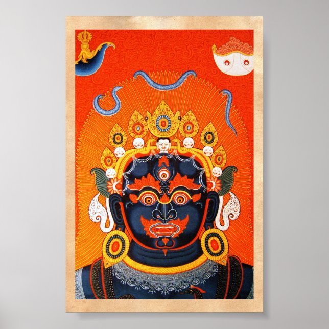 Poster Tatuagem oriental legal tibetana thangka Bhairava (Frente)