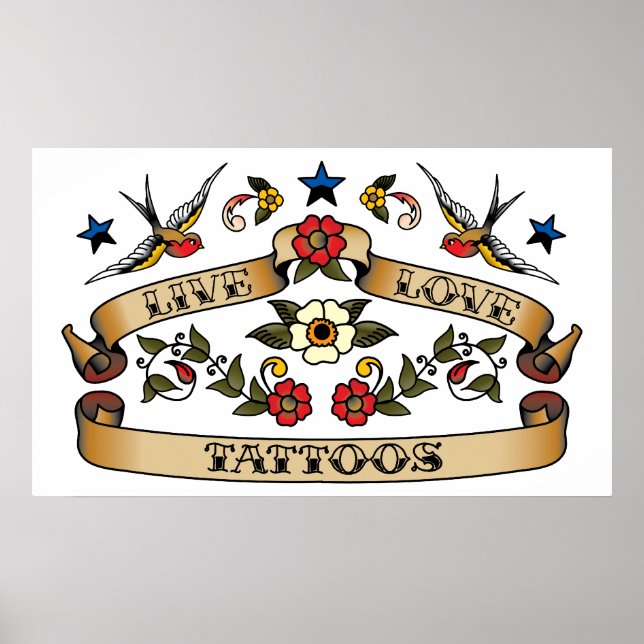 Póster Tatuagens de Amor ao Vivo (Frente)