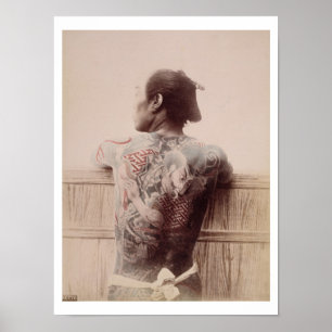 Póster Tatuagens de Bridegroom em japonês, c.1880 (foto)