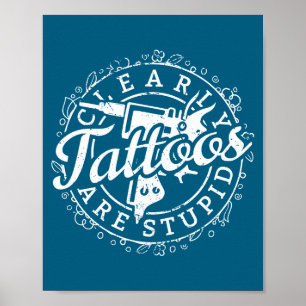 Poster Tatuagens São Camisa de Estudante Engraçado Artist