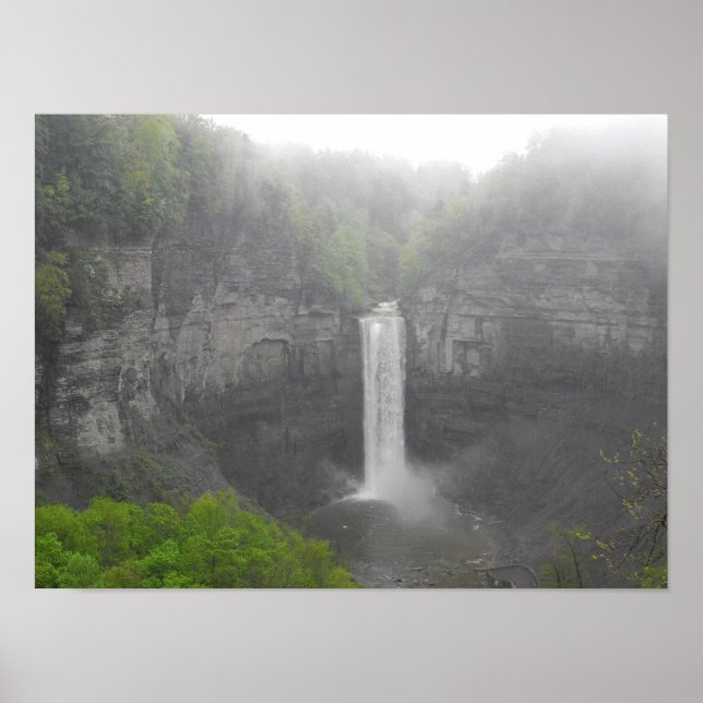 Poster Taughannock Fall Ithaca Waterfall Fotografia Impre (Frente)