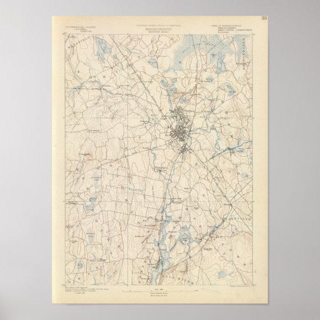 Póster Taunton, Massachusetts (Frente)