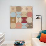 Poster Taupe Beige Esbranquiçado Cor-de-rosa Azul-Claro A<br><div class="desc">Bonito bege esticado contemporâneo, creme de marfim esbranquiçado, azul lacrimogêneo, hortelã e azul-turquesa verde-colorido médio geométrico e padrão mosaico quadrado. Design de minimalismo elegante, na moda e eclético para o designer artístico de interiores, o decorador de decoração artística, o popular motif de quadril, o estilo de arte retrô vintage ou...</div>