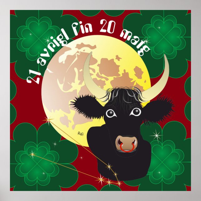 Póster Taur 21 nadl fin 20 matg Placat (Frente)