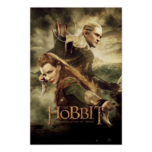 Póster TAURIEL™ E LEGOLAS GREENLEAF™ Movie Poster 3 (Frente)
