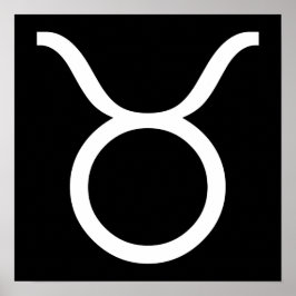 Poster taurus branco