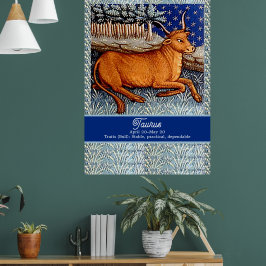 Poster Taurus, Festa de aniversário de Sinal Zodiac Bull