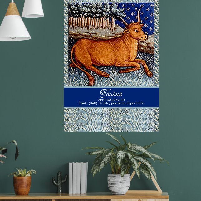 Poster Taurus, Festa de aniversário de Sinal Zodiac Bull (Sala de Estar 1)