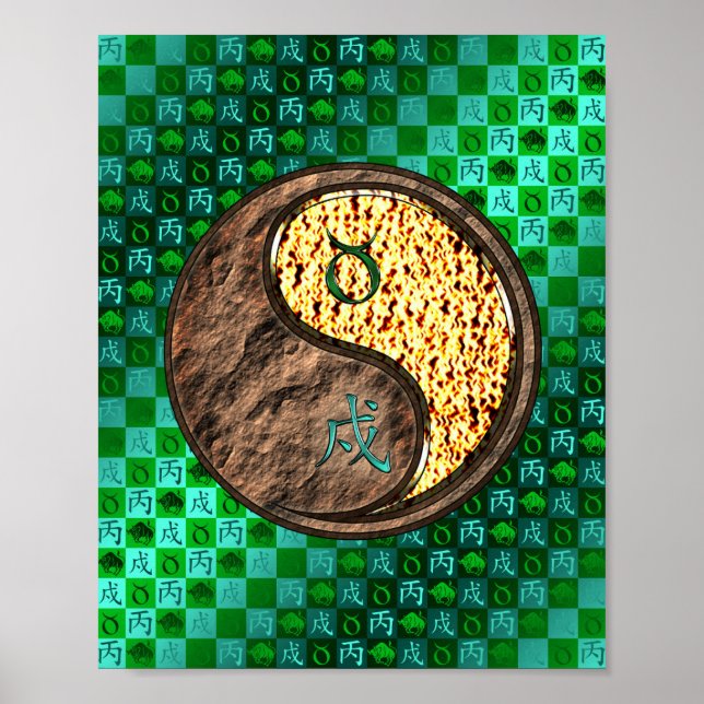 Poster Taurus & Fire Dog (Frente)