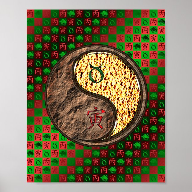 Poster Taurus & Fire Tiger (Frente)