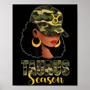 Poster Taurus Season African American Black Woman Boné Zo