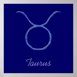 Poster Taurus. Sinais da astrologia do zodíaco