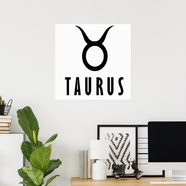 Poster Taurus zodiac (Escritório em casa)