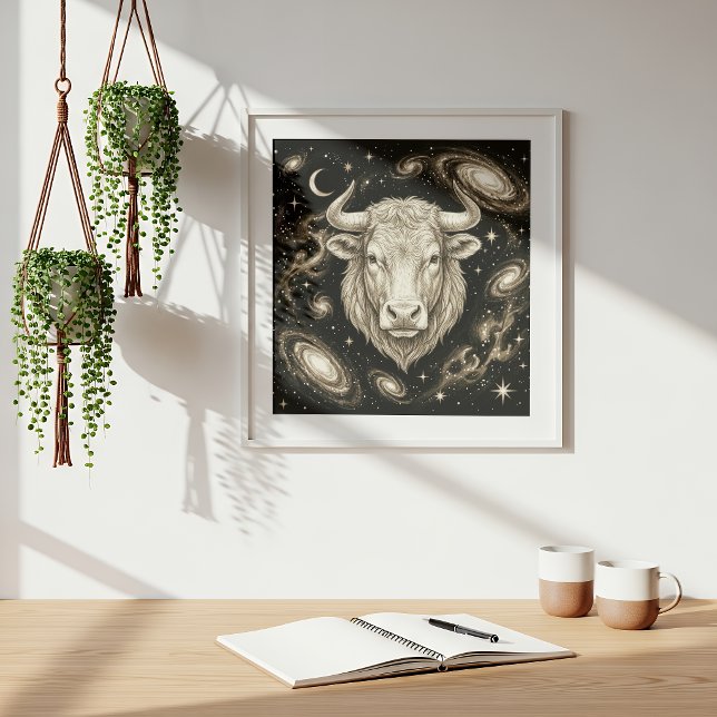 Poster Taurus Zodiac Celestial Astrology (Criador carregado)