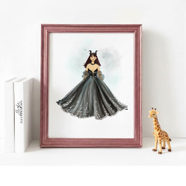 Poster Taurus Zodiac Illustration – Hand Drawn