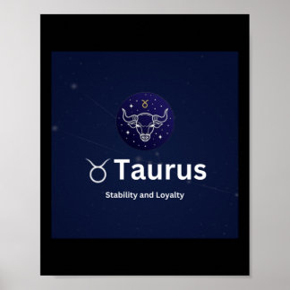 Poster Taurus Zodiac Sign Sticker 