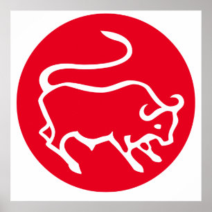 Poster Taurus Zodiac - Sinal Moderno Minimalista Comum El