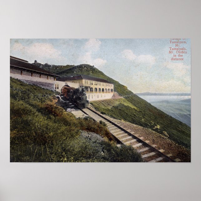 Póster Tavern da Visão Tamalpais do Monte Diablo (Frente)