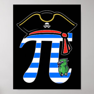 Poster Taxa de Pi do Chapéu de Costume Pirata