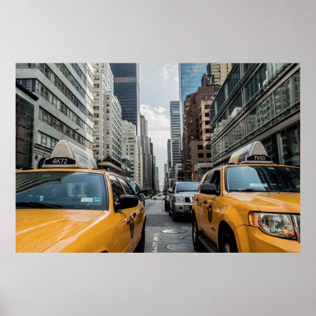 Poster Táxi Amarelo de Nova Iorque (Frente)