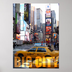 Póster Táxi grande do estilo de vida da cidade dos EUA
