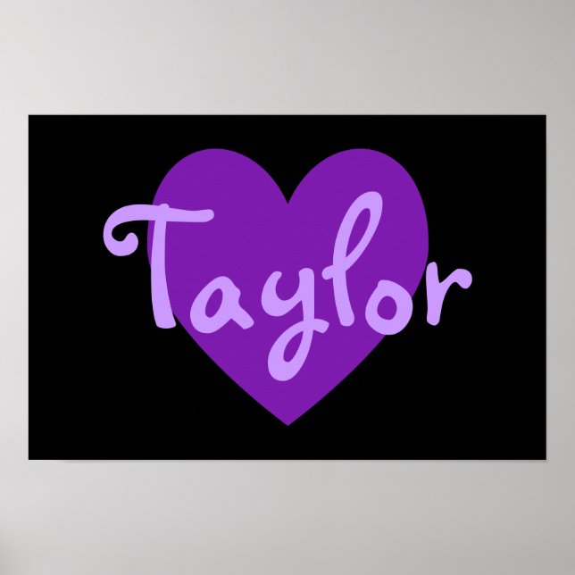 Póster Taylor em Purple (Frente)