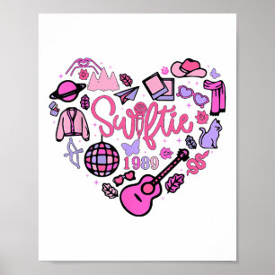 Poster Taylor Heart First Name Personalised Birthday Girl
