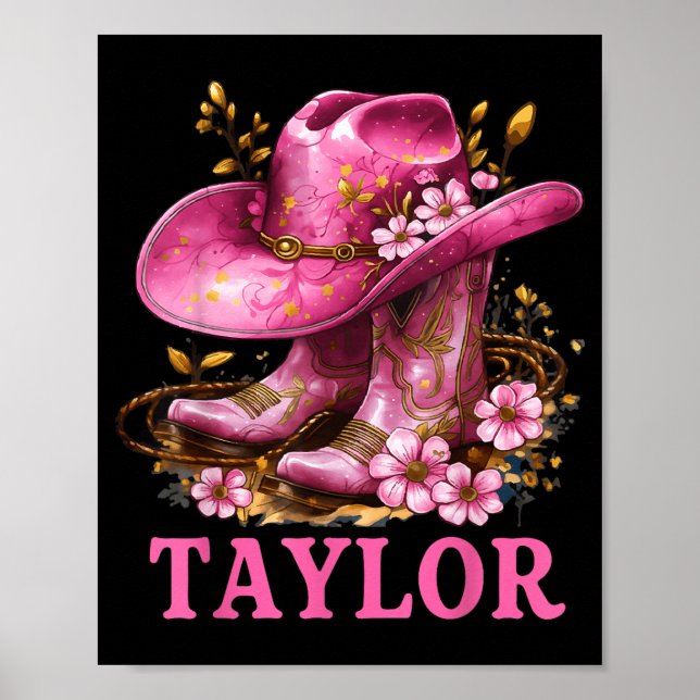 Poster Taylor Outfit Cowgirl Boots Youth Women Teen Girls (Frente)