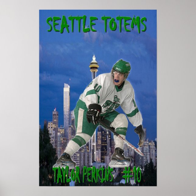 Póster Taylor Perkins - Seattle Totems (Frente)
