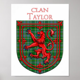 Poster Taylor Tartan Scottish Xadrez Lion Rampant