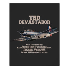 Póster TBD Devastator | WW2 Plane