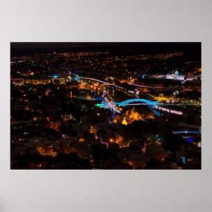 Poster Tbilisi à noite