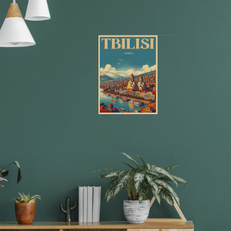 Poster Tbilisi Capital da Geórgia, presentes de reverênci