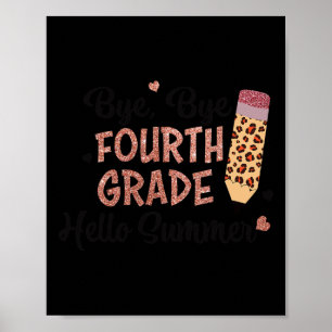 Poster Tchau, 4º ano, verão, dia passado