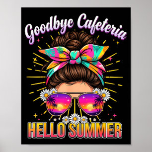 Poster Tchau cantina olá verão senhora do almoço férias